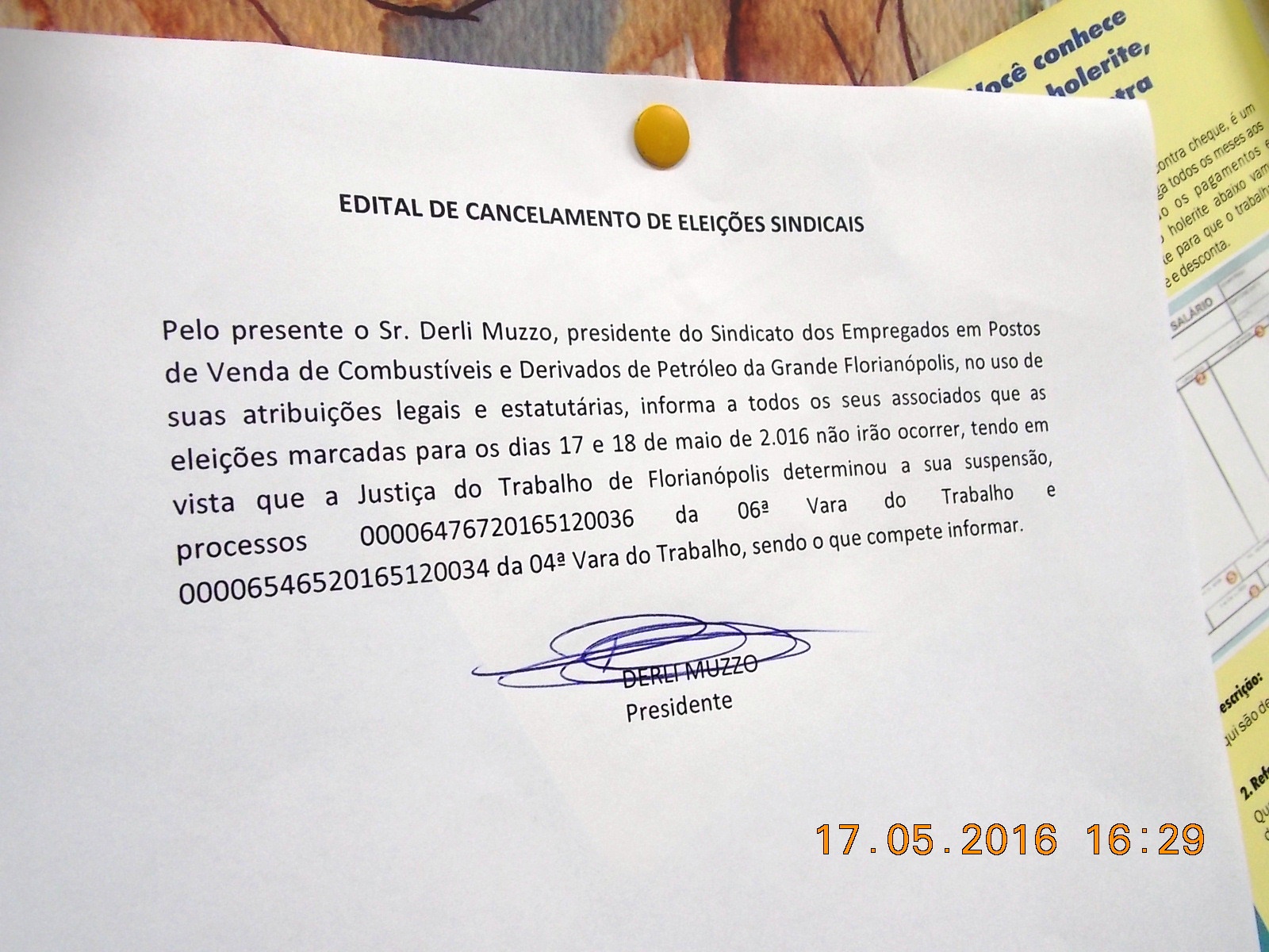 Atenção: Eleições suspensas no SINFREN