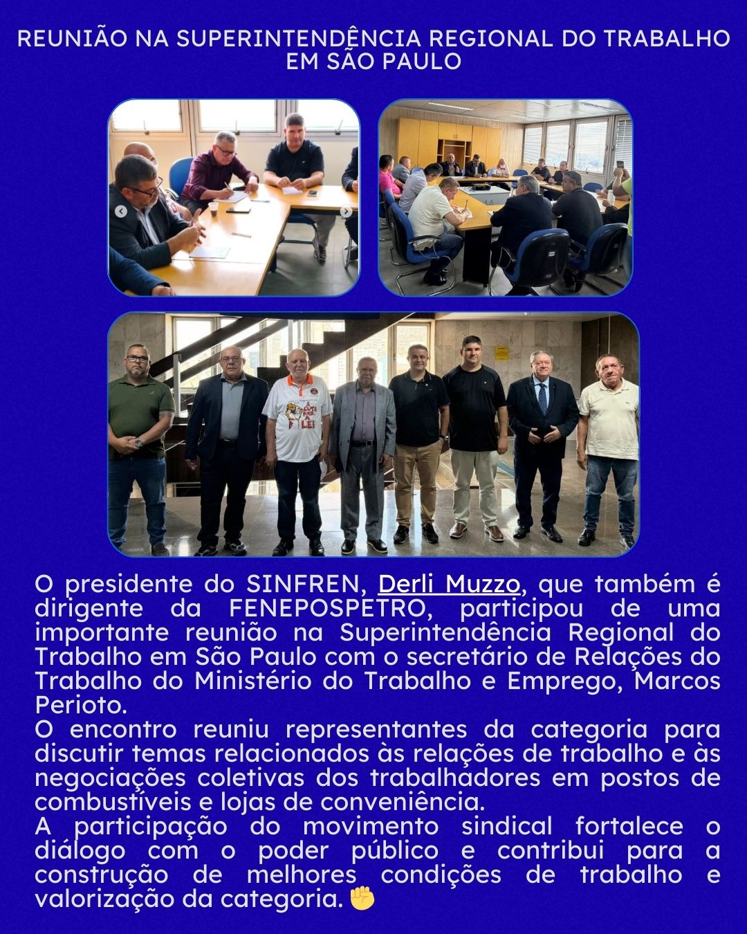 reunião na Superintendência Regional do Trabalho em São Paulo