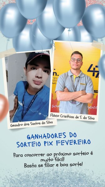 GANHADORES SORTEIO PIX FEVEREIRO 2026